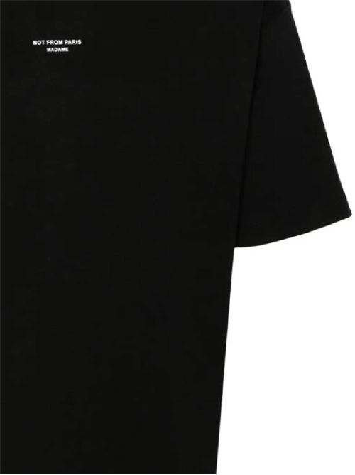 Black cotton t-shirt DRÖLE DE MONSIEUR | PERMTS202CO002BL